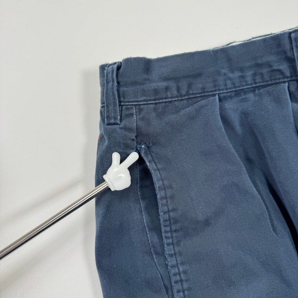 Polo Ralph Lauren Ethan Pant Mens 34x30 Navy Blue Pleated Chino Cotton Tag 34x32 - Picture 13 of 16